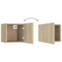 Muebles de salón de pared 2 uds roble Sonoma 30,5x30x30 cm de vidaXL, Muebles TV - Ref: Foro24-804491, Precio: 45,08 €, Descu...