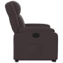 Sillón reclinable elevable tela marrón oscuro en Sillones | Comprar online en Foru.es