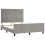 Estructura de cama con cabecero terciopelo gris claro 140x190cm de , Camas y somieres - Ref: Foro24-3125879, Precio: 236,52 €...