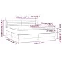 Box spring bed with black fabric mattress 160x200 cm by , Beds and slatted bases - Ref: Foro24-3126335, Price: 505,49 €, Disc...