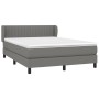 Cama box spring con colchón tela gris oscuro 140x200 cm de , Camas y somieres - Ref: Foro24-3126406, Precio: 458,59 €, Descue...