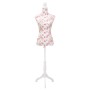 Maniquí de busto de mujer algodón blanco con rosas de vidaXL, Galanes de noche - Ref: Foro24-30030, Precio: 77,42 €, Descuent...