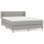 Cama box spring con colchón tela gris claro 140x190 cm de , Camas y somieres - Ref: Foro24-3126957, Precio: 491,30 €, Descuen...