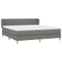 Cama box spring con colchón tela gris oscuro 160x200 cm de , Camas y somieres - Ref: Foro24-3126974, Precio: 521,05 €, Descue...