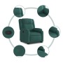 Sillón reclinable elevable tela verde oscuro en Sillones | Comprar online en Foru.es