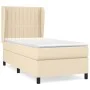 Box spring bed with cream fabric mattress 100x200 cm by , Beds and slatted bases - Ref: Foro24-3128106, Price: 358,43 €, Disc...