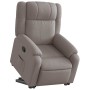 Sillón reclinable elevable tela gris taupe en Sillones | Comprar online en Foru.es