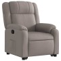 Sillón reclinable elevable tela gris taupe en Sillones | Comprar online en Foru.es