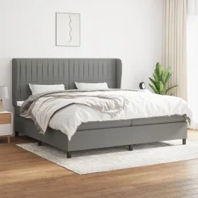 Boxspringbett mit dunkelgrauer Stoffmatratze 200x200 cm von , Betten und Lattenroste - Ref: Foro24-3128150, Preis: 654,96 €, ...