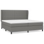 Cama box spring con colchón tela gris oscuro 200x200 cm de , Camas y somieres - Ref: Foro24-3128150, Precio: 646,56 €, Descue...