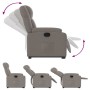 Sillón reclinable elevable tela gris taupe en Sillones | Comprar online en Foru.es