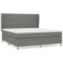 Cama box spring con colchón tela gris oscuro 160x200 cm de , Camas y somieres - Ref: Foro24-3128614, Precio: 579,13 €, Descue...