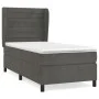 Box spring bed with dark gray velvet mattress 80x200 cm by , Beds and slatted bases - Ref: Foro24-3129238, Price: 326,35 €, D...