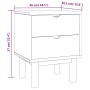 Mesita de noche OTTA madera de pino marrón y blanco 45x39x57 cm de vidaXL, Mesitas de noche - Ref: Foro24-348578, Precio: 64,...