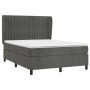 Cama box spring con colchón terciopelo gris oscuro 140x200 cm de , Camas y somieres - Ref: Foro24-3129334, Precio: 501,81 €, ...