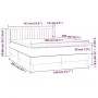 Box spring bed with blue fabric mattress 140x200 cm by , Beds and slatted bases - Ref: Foro24-3129879, Price: 436,69 €, Disco...