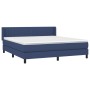 Cama box spring con colchón tela azul 160x200 cm de , Camas y somieres - Ref: Foro24-3129887, Precio: 496,11 €, Descuento: %