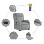 Sillón de masaje reclinable de pie de tela gris claro en Sillones | Comprar online en Foru.es