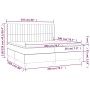 Cama box spring con colchón tela gris claro 200x200 cm de , Camas y somieres - Ref: Foro24-3131617, Precio: 689,19 €, Descuen...