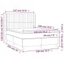Box spring bed with black fabric mattress 140x190 cm by , Beds and slatted bases - Ref: Foro24-3131587, Price: 496,84 €, Disc...
