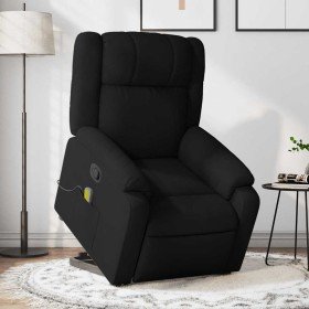 Sillón reclinable de masaje elevable tela negro en Sillones | Comprar online en Foru.es