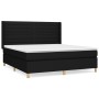 Cama box spring con colchón tela negro 160x200 cm de , Camas y somieres - Ref: Foro24-3132083, Precio: 656,27 €, Descuento: %