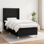 Cama box spring con colchón tela negro 100x200 cm de , Camas y somieres - Ref: Foro24-3132131, Precio: 350,11 €, Descuento: %