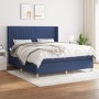 Cama box spring con colchón tela azul 160x200 cm de , Camas y somieres - Ref: Foro24-3132167, Precio: 571,57 €, Descuento: %