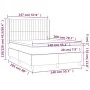 Box spring bed with blue fabric mattress 140x200 cm by , Beds and slatted bases - Ref: Foro24-3132159, Price: 499,21 €, Disco...