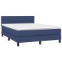 Cama box spring colchón y luces LED tela azul 140x190 cm de , Camas y somieres - Ref: Foro24-3133315, Precio: 457,02 €, Descu...