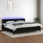 Cama box spring colchón y luces LED tela negro 200x200 cm de , Camas y somieres - Ref: Foro24-3133343, Precio: 574,59 €, Desc...