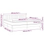 Cama box spring con colchón y LED tela gris oscuro 200x200 cm de , Camas y somieres - Ref: Foro24-3133902, Precio: 561,56 €, ...