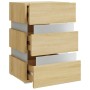 Mesita de noche luz LED madera de ingeniería Sonoma 45x35x67 cm de vidaXL, Mesitas de noche - Ref: Foro24-326843, Precio: 122...