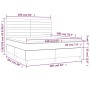 Cama box spring colchón y luces LED tela gris claro 160x200 cm de , Camas y somieres - Ref: Foro24-3134965, Precio: 571,75 €,...