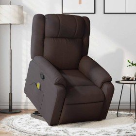 Silla de masaje reclinable de pie de tela marrón oscuro en Sillones | Comprar online en Foru.es