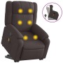 Silla de masaje reclinable de pie de tela marrón oscuro en Sillones | Comprar online en Foru.es