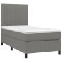 Cama box spring colchón y luces LED tela gris oscuro 80x200 cm de , Camas y somieres - Ref: Foro24-3134990, Precio: 329,48 €,...