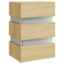 Mesita de noche luz LED madera de ingeniería Sonoma 45x35x67 cm de vidaXL, Mesitas de noche - Ref: Foro24-326843, Precio: 122...