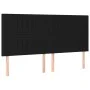 Box spring bed mattress and LED lights black fabric 160x200 cm by , Beds and slatted bases - Ref: Foro24-3135047, Price: 565,...