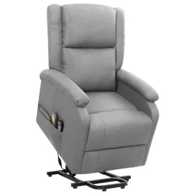 Sillón de masaje elevable tela gris claro de vidaXL, Sillones de masaje eléctricos - Ref: Foro24-329709, Precio: 382,07 €, De...