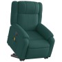 Silla de masaje reclinable de pie de tela verde oscura en Sillones | Comprar online en Foru.es