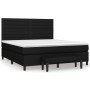Cama box spring con colchón tela negro 160x200 cm de , Camas y somieres - Ref: Foro24-3136687, Precio: 629,61 €, Descuento: %