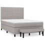 Cama box spring con colchón tela gris claro 140x190 cm de , Camas y somieres - Ref: Foro24-3136749, Precio: 549,36 €, Descuen...