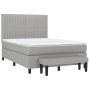 Cama box spring con colchón tela gris claro 140x190 cm de , Camas y somieres - Ref: Foro24-3136749, Precio: 549,36 €, Descuen...