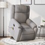 Sillón reclinable de masaje elevable tela gris taupé en Sillones | Comprar online en Foru.es