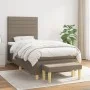 Box spring bed with taupe gray fabric mattress 80x200 cm by , Beds and slatted bases - Ref: Foro24-3137193, Price: 382,93 €, ...