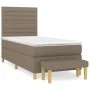 Box spring bed with taupe gray fabric mattress 80x200 cm by , Beds and slatted bases - Ref: Foro24-3137193, Price: 382,93 €, ...