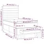 Box spring bed with taupe gray fabric mattress 80x200 cm by , Beds and slatted bases - Ref: Foro24-3137193, Price: 382,93 €, ...
