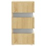 Mesita de noche luz LED madera de ingeniería Sonoma 45x35x67 cm de vidaXL, Mesitas de noche - Ref: Foro24-326843, Precio: 122...