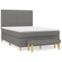 Cama box spring con colchón tela gris oscuro 140x190 cm de , Camas y somieres - Ref: Foro24-3137310, Precio: 569,29 €, Descue...